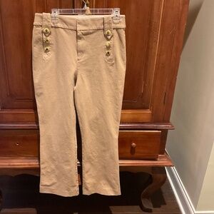 Lilly Pulitzer Women’s Parish High Rise Crop Flare Pants, Color Sand, Size 10